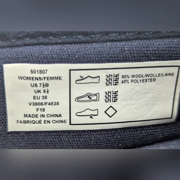 Lands' End Comfort Step Wool Slip-On Loafer Shoe Size 7.5B Blue - Picture 3 of 13